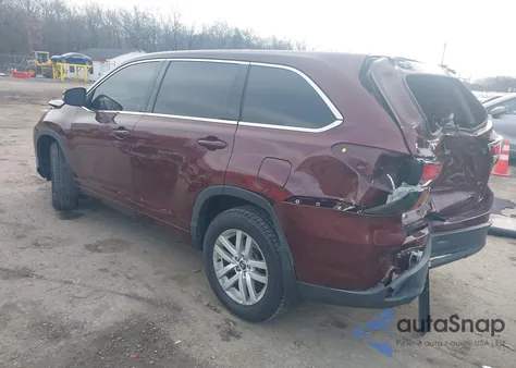 2016 Toyota Highlander Le V6 из США, поврежденный, VIN 5TDBKRFH9GS260425